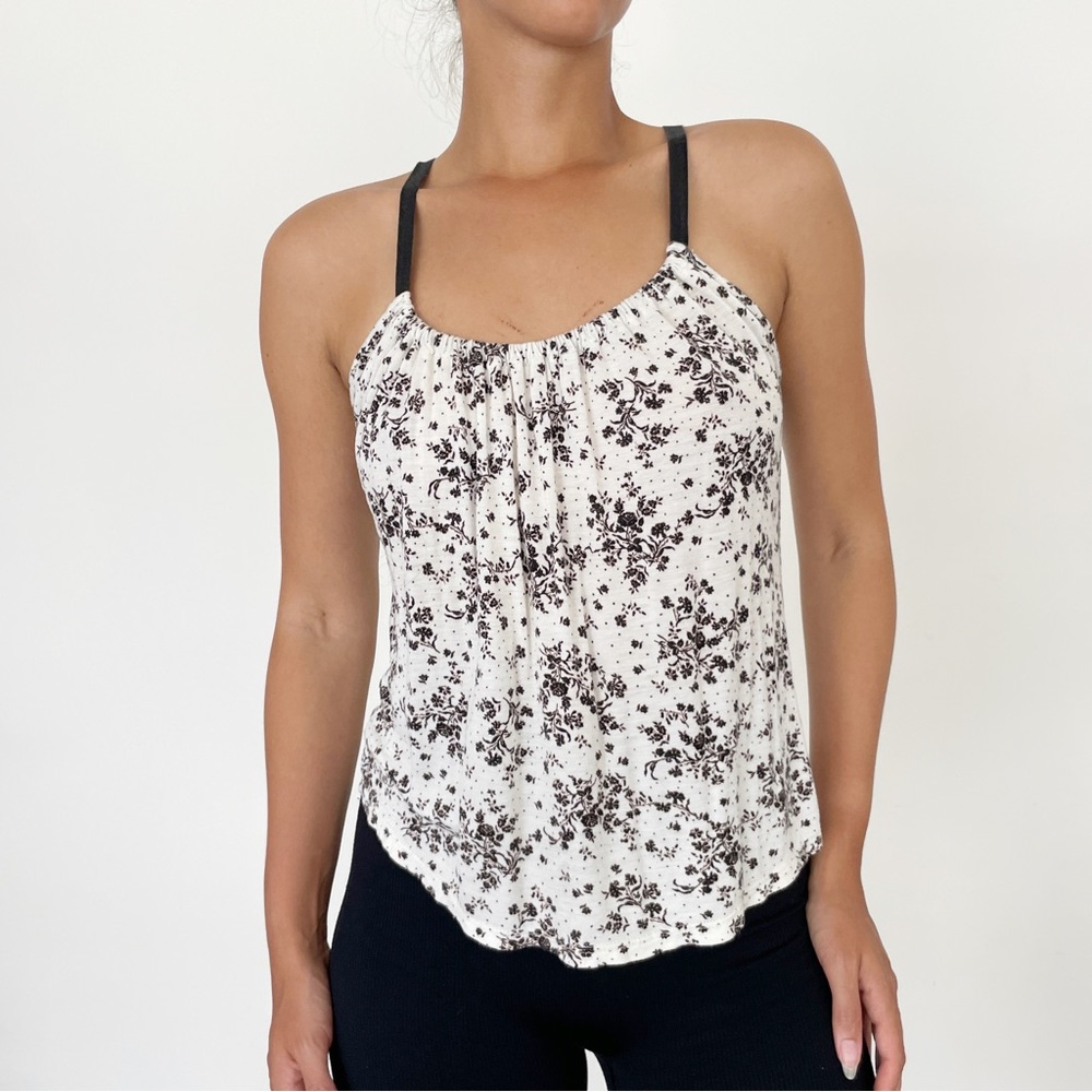 Black and white floral top